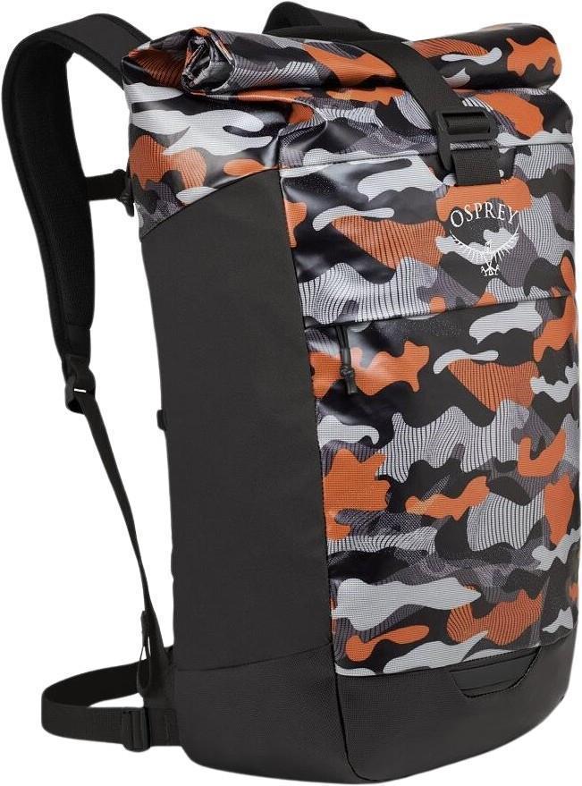 Transporter Roll Top Pack - Black / Orange Camo 1
