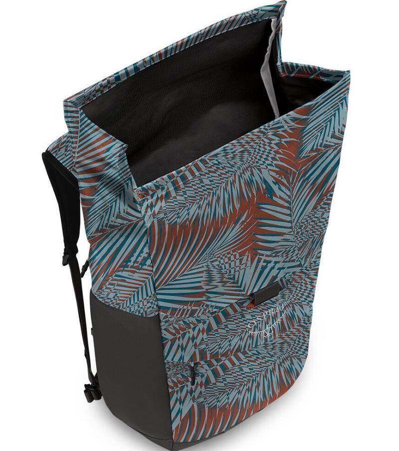 Transporter Roll Top Pack - Palm Leaf Glitch Print 2