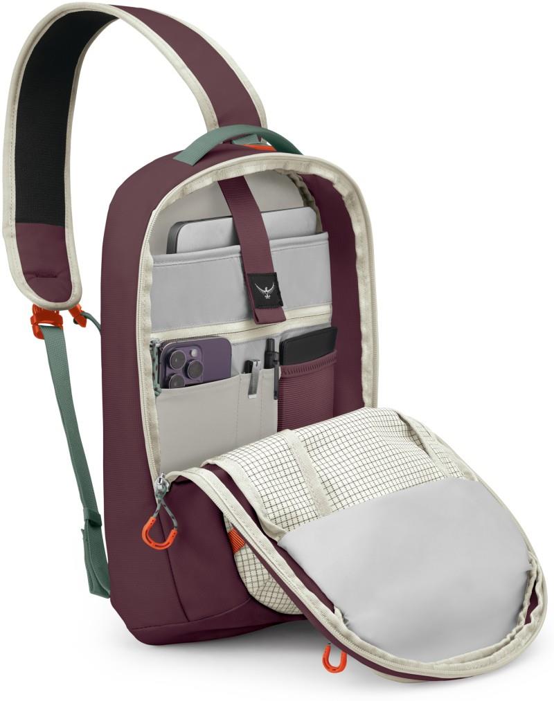 Transporter Sling - mystery white / moody burgundy 1