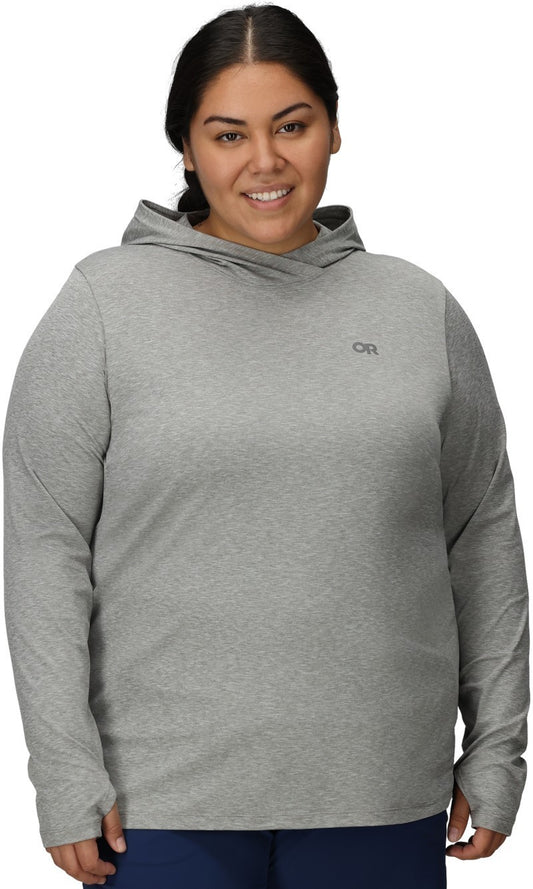 ActiveIce Spectrum Sun Hoodie, Plus - Womens - grey heather 1