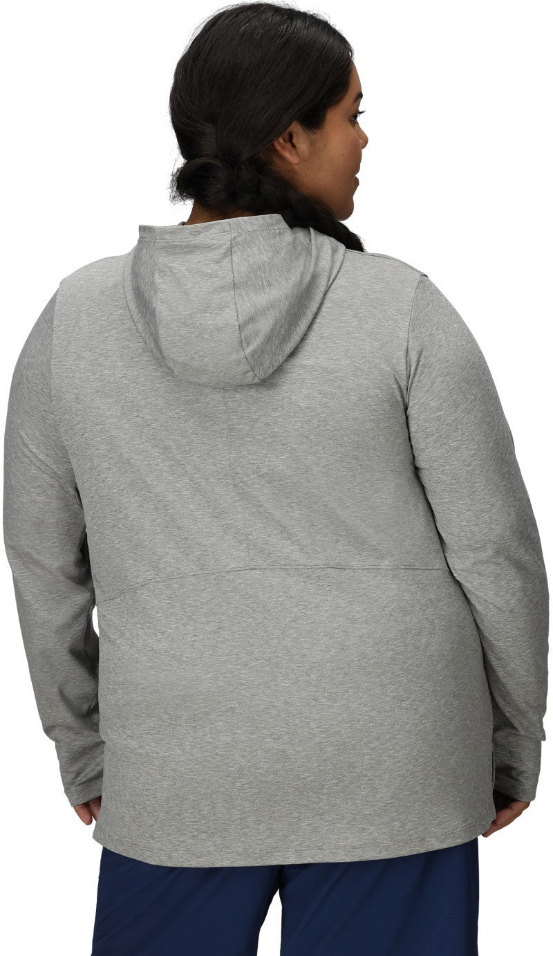 ActiveIce Spectrum Sun Hoodie, Plus - Womens - grey heather 1
