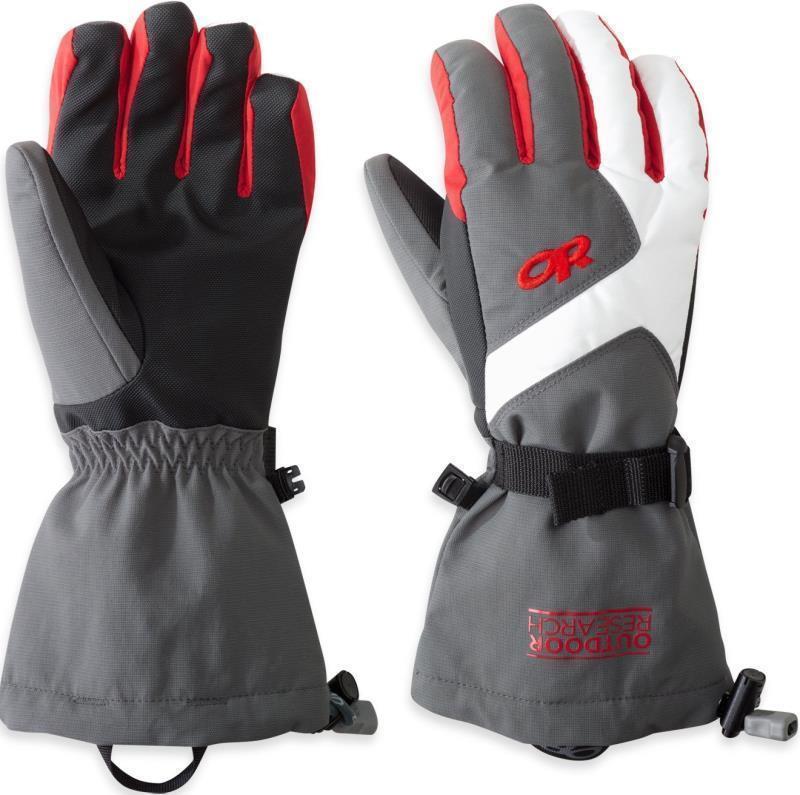 Adrenaline Gloves - Womens - Charcoal / Flame / White 1