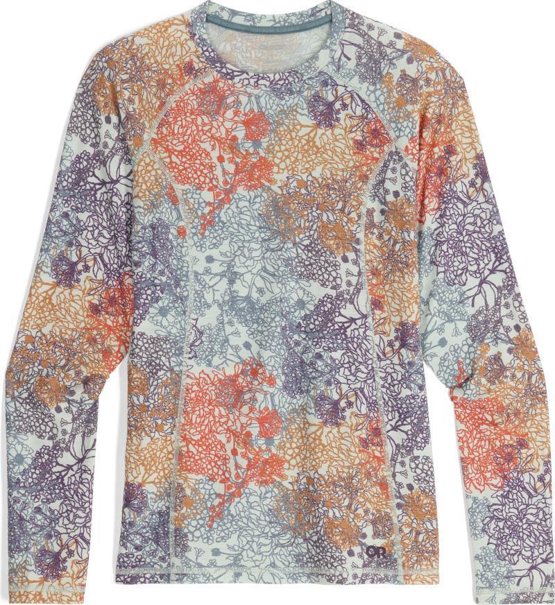 Alpine Onset Merino 150 Crew - Womens - Fresh Mint Floral 1