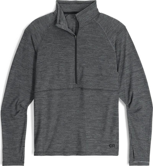 Alpine Onset Merino 150 Half Zip, Plus - Womens - Black Heather 1