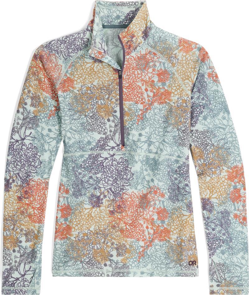 Alpine Onset Merino 150 Half Zip - Womens - Fresh Mint Floral 1