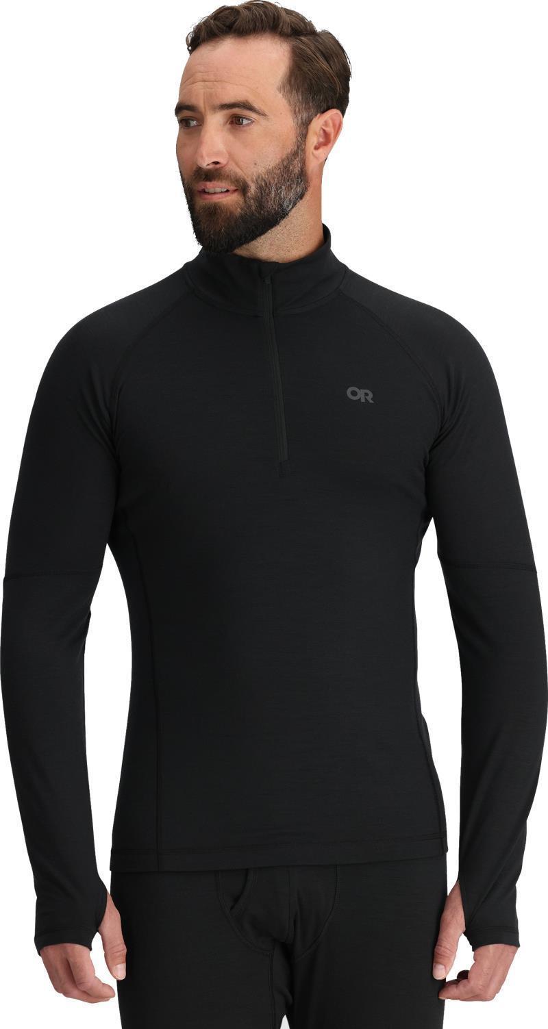 Alpine Onset Merino 150 Quarter Zip - Mens - black 1
