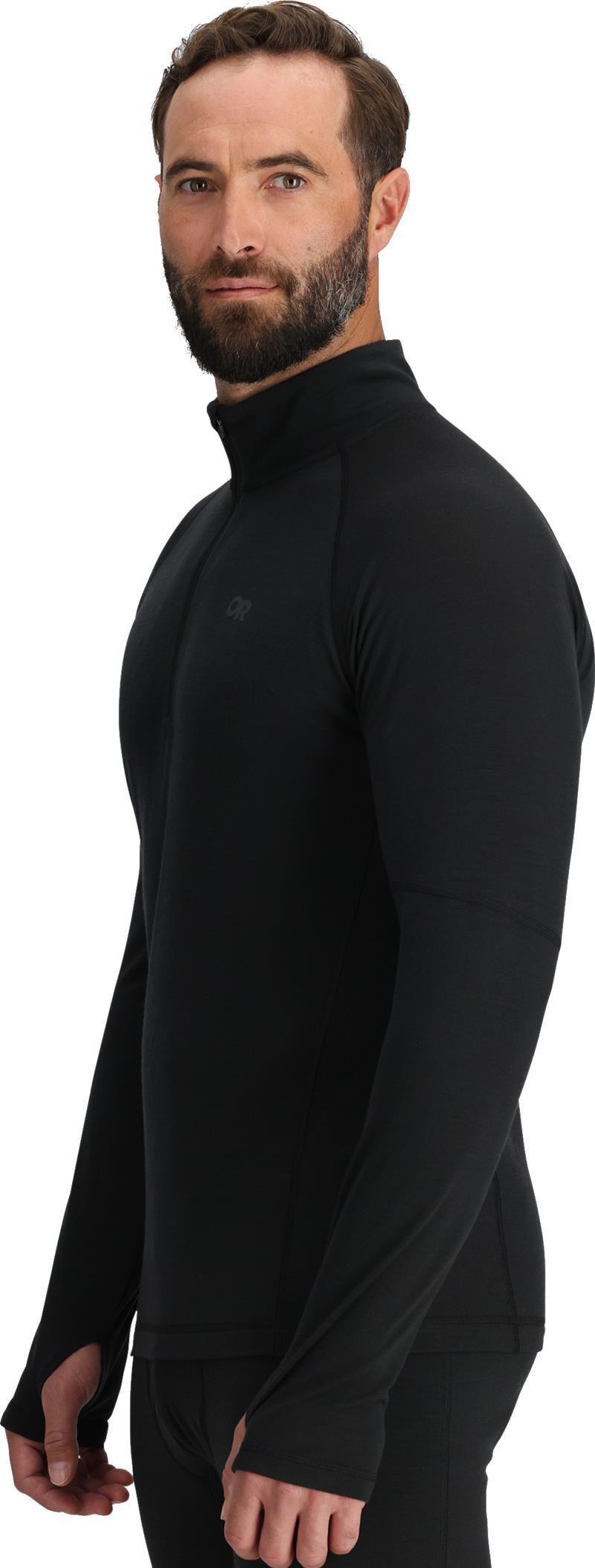 Alpine Onset Merino 150 Quarter Zip - Mens - black 1