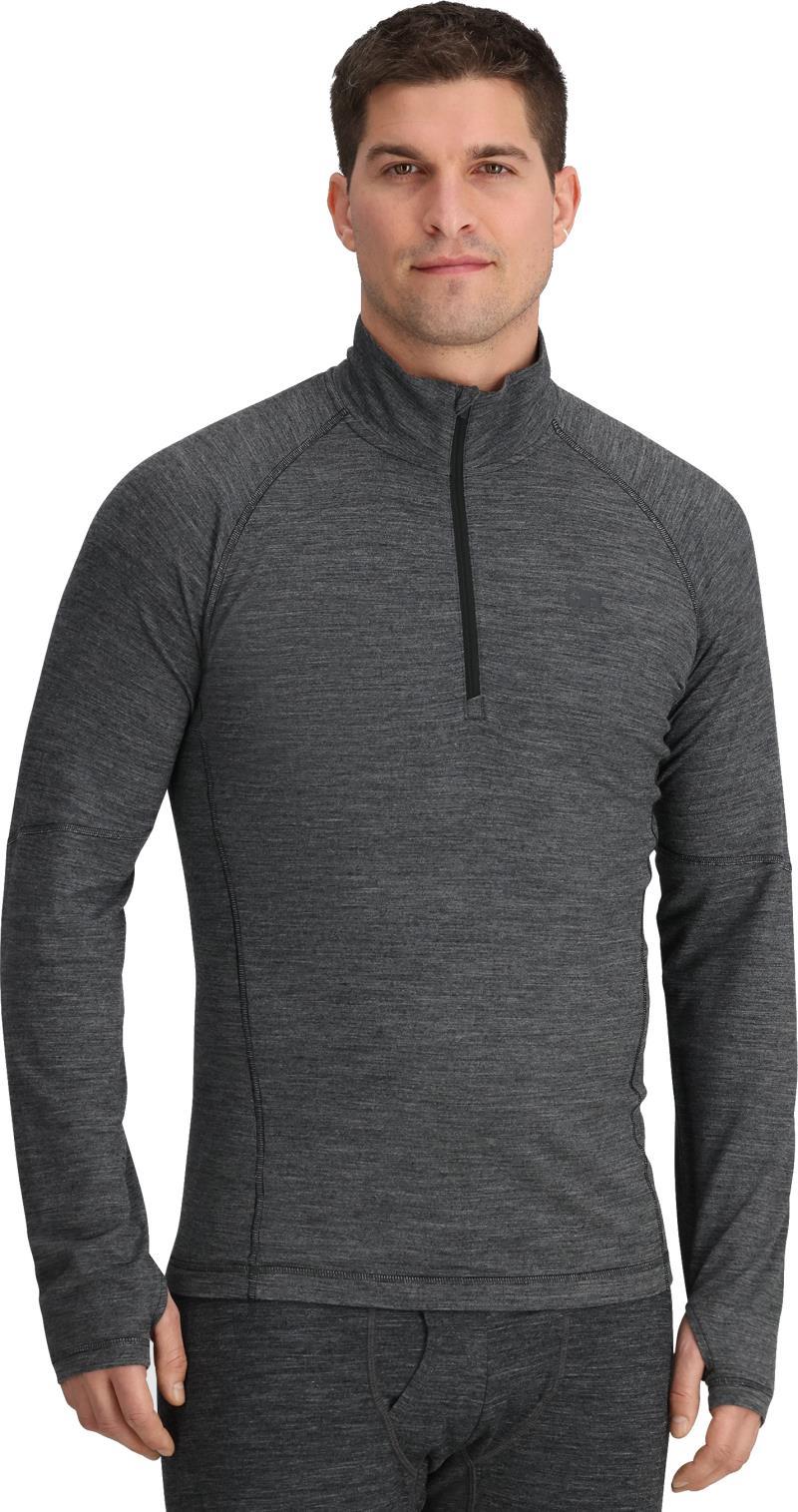 Alpine Onset Merino 150 Quarter Zip - Mens - black heather 1