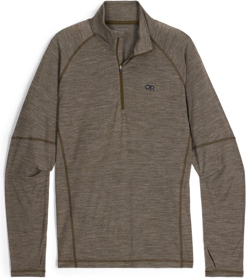 Alpine Onset Merino 150 Quarter Zip - Mens - dark olive heather 1
