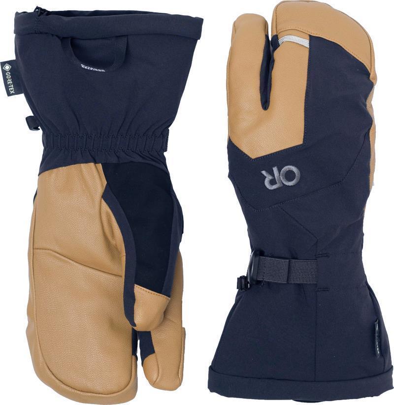 Arete Modular GTX 3-Finger Gloves - Black / Dark Natural 1