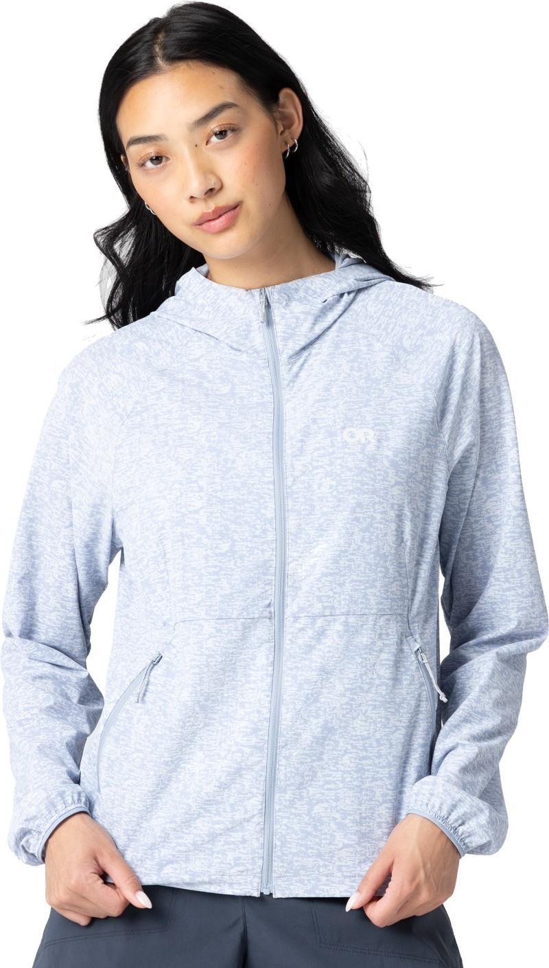 Astroman Full Zip Sun Hoodie - Womens - titanium tamarack print 1
