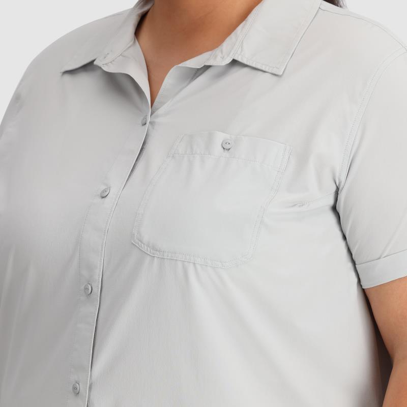 Astroman SS Sun Shirt, Plus - Womens - Pebble 2