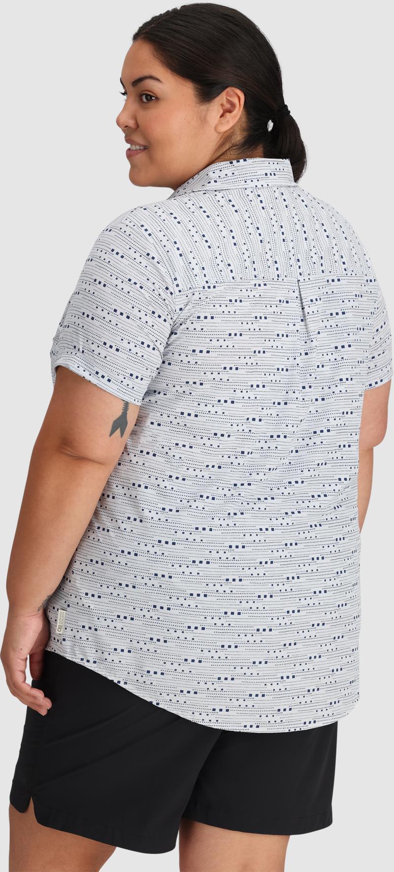 Astroman SS Sun Shirt, Plus - Womens - Titanium Dash Path 4