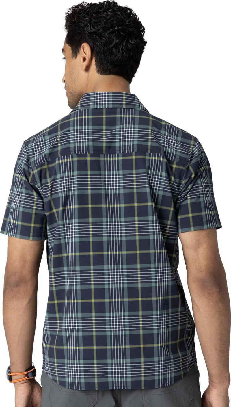 Astroman SS Sun Shirt - Mens - dark navy plaid 1