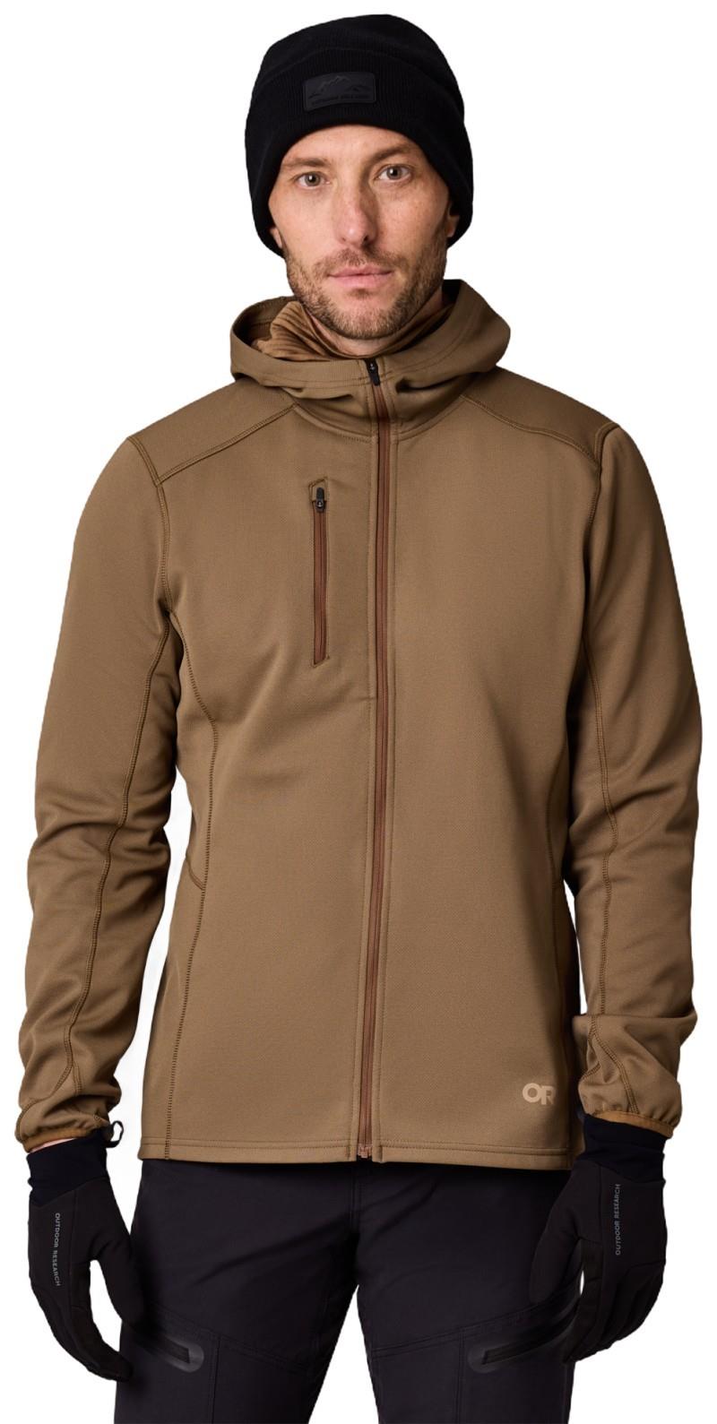Ceramik Fleece Full Zip Hoodie - Mens - coyote 1