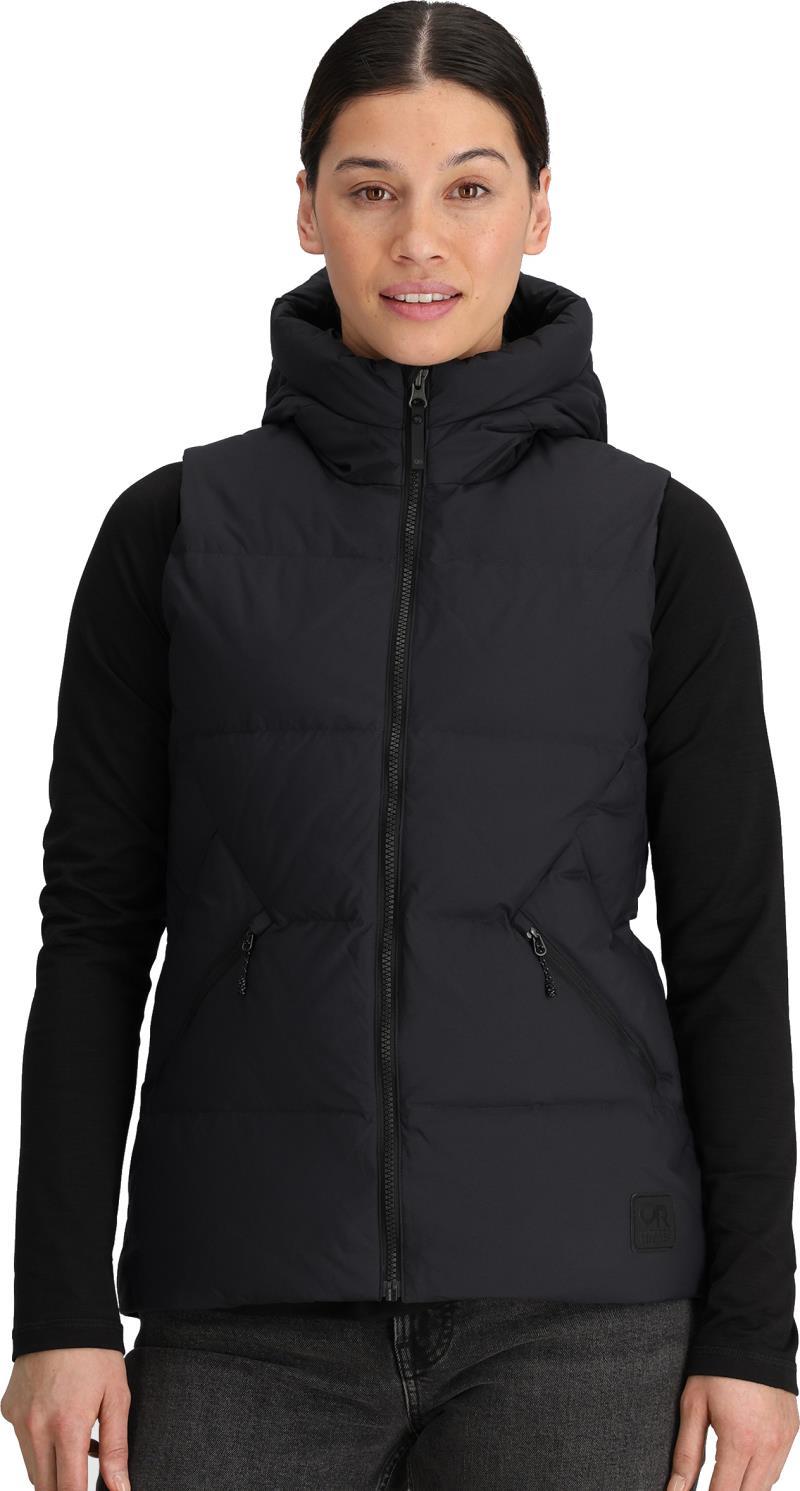 Coze Hooded Down Vest - Womens - black 1