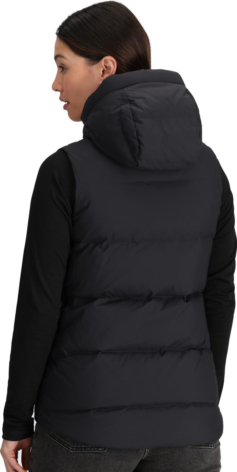 Coze Hooded Down Vest - Womens - black 1