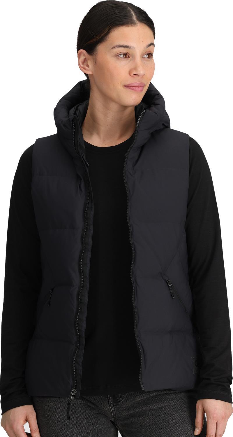 Coze Hooded Down Vest - Womens - black 1
