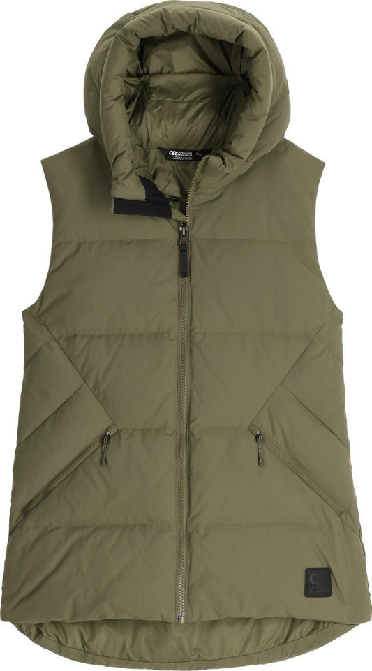 Coze Hooded Down Vest - Womens - ranger green 1