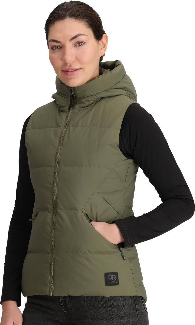 Coze Hooded Down Vest - Womens - ranger green 1
