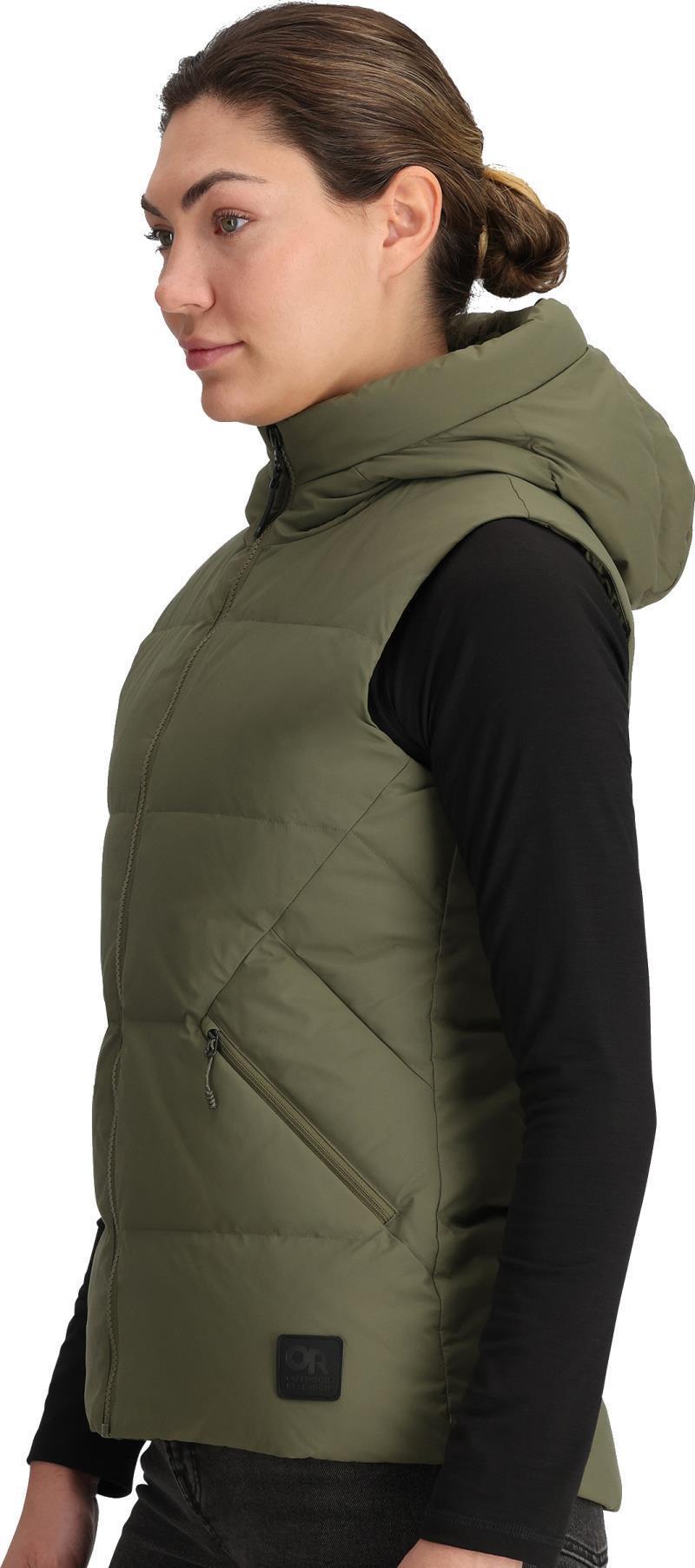 Coze Hooded Down Vest - Womens - ranger green 1