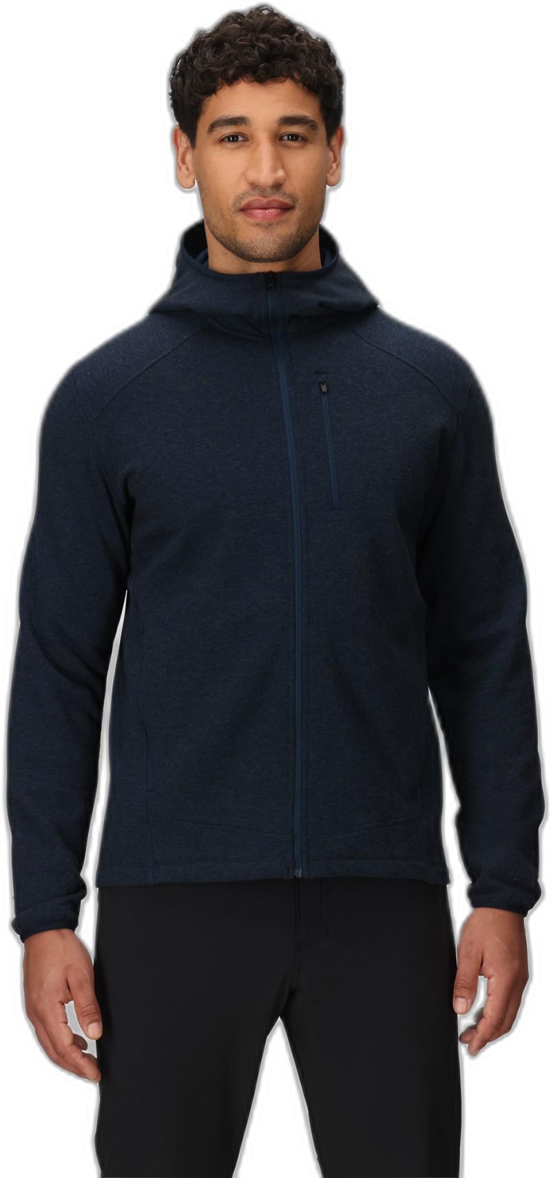 Crescent Fleece Full Zip Hoodie - Mens - dark navy 1