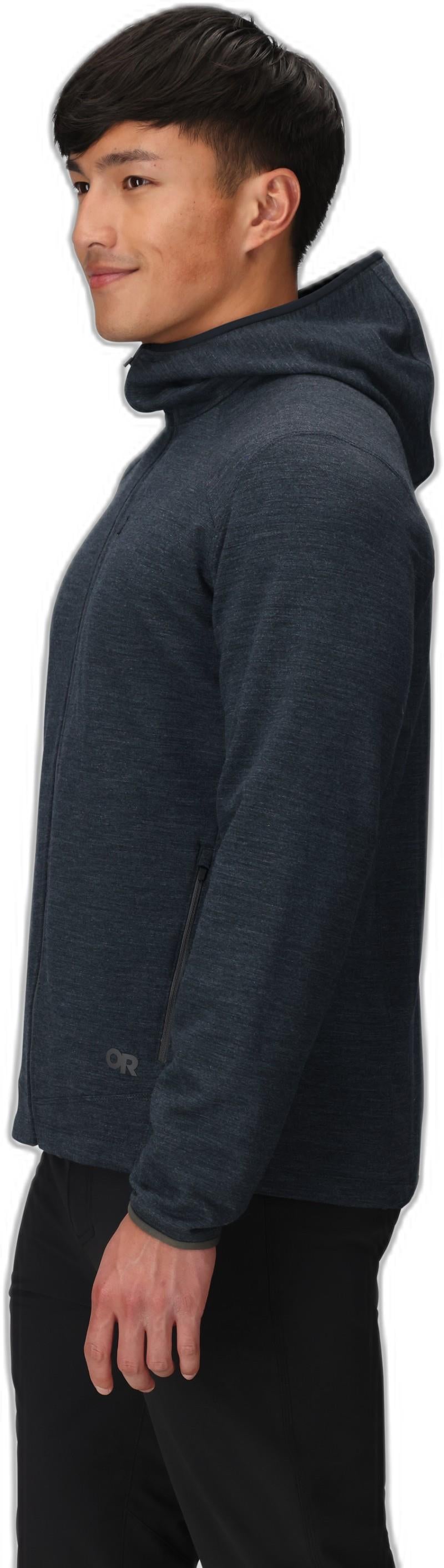 Crescent Fleece Full Zip Hoodie - Mens - storm heather 1