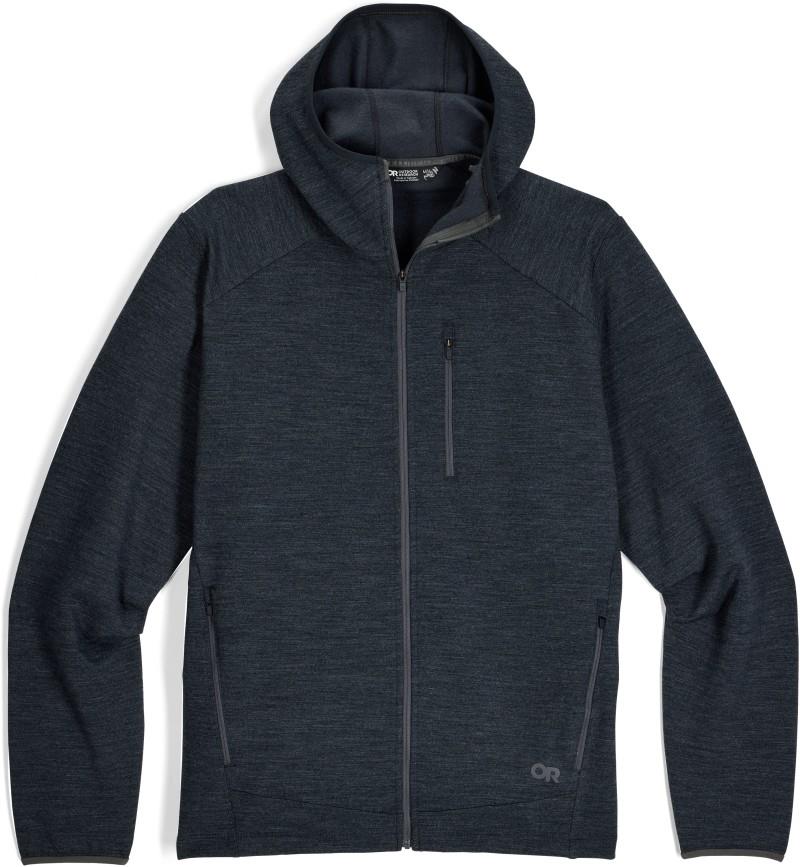 Crescent Fleece Full Zip Hoodie - Mens - storm heather 1