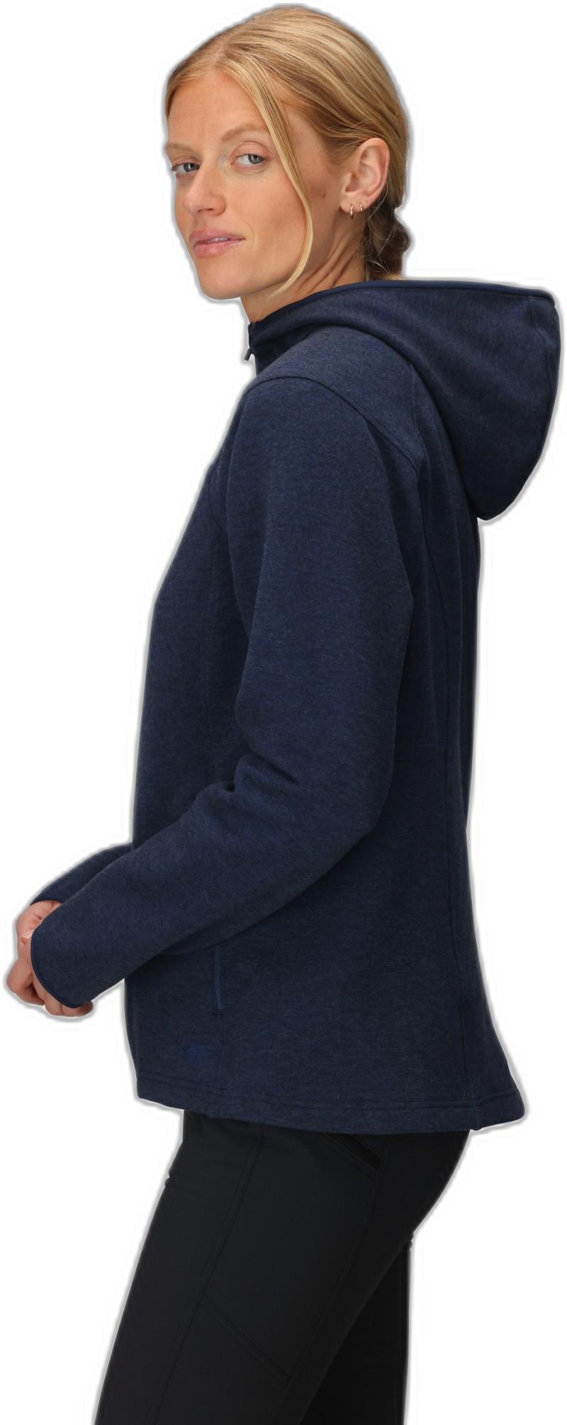 Crescent Fleece Full Zip Hoodie - Womens - dark navy 1