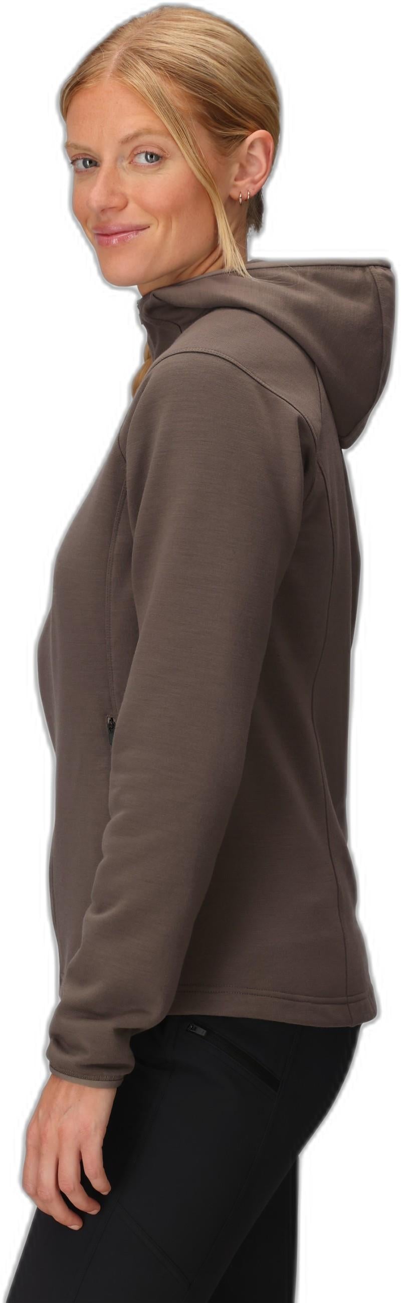 Crescent Fleece Full Zip Hoodie - Womens - sable 1