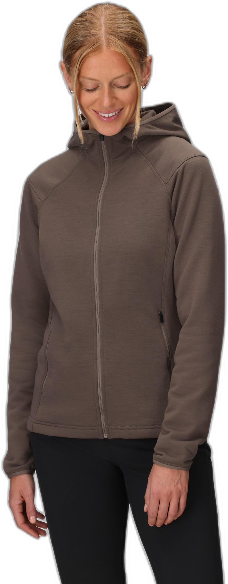 Crescent Fleece Full Zip Hoodie - Womens - sable 1
