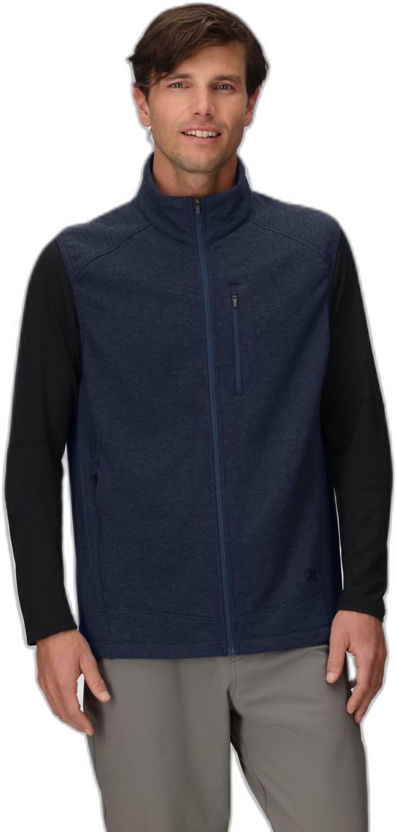 Crescent Fleece Vest - Mens - dark navy 1