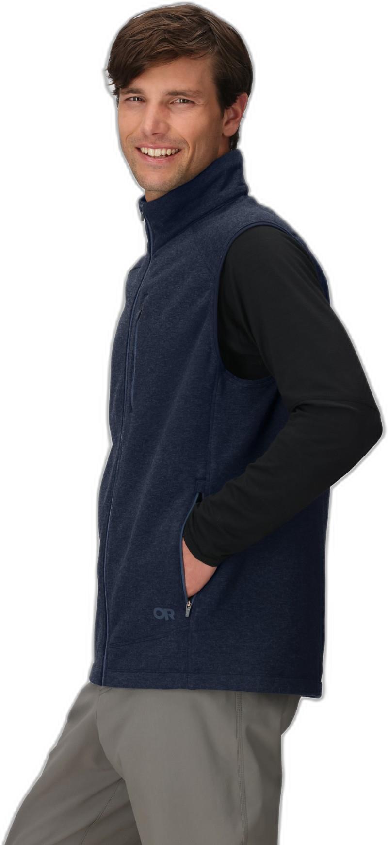 Crescent Fleece Vest - Mens - dark navy 1