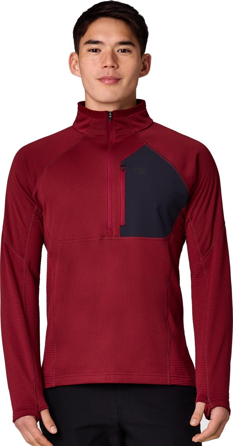 Deviator Fleece Half Zip - Mens - vermillion 1