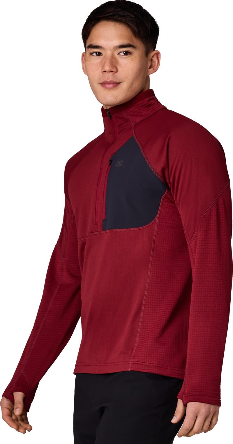 Deviator Fleece Half Zip - Mens - vermillion 1
