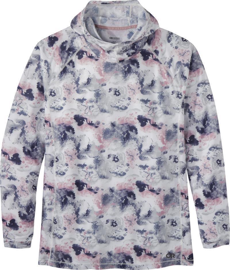 Echo Printed Hoodie, Plus - Womens - Snow Watercolor 1