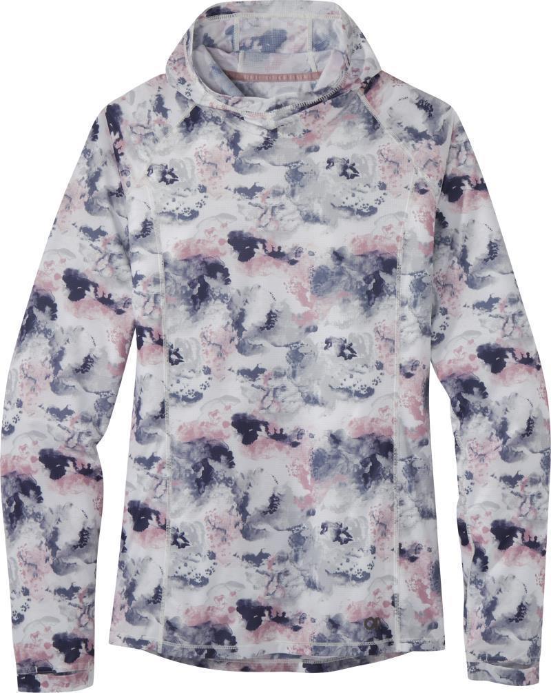 Echo Printed Hoodie - Womens - Snow Watercolor 1