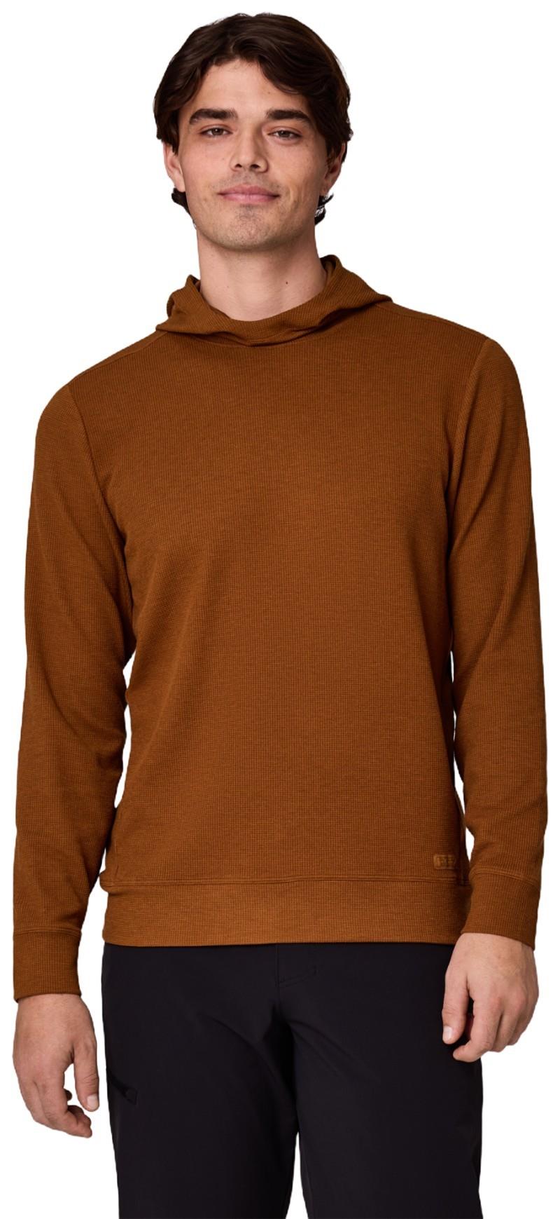 Eclipse Waffle Hoodie - Mens - pecan 1