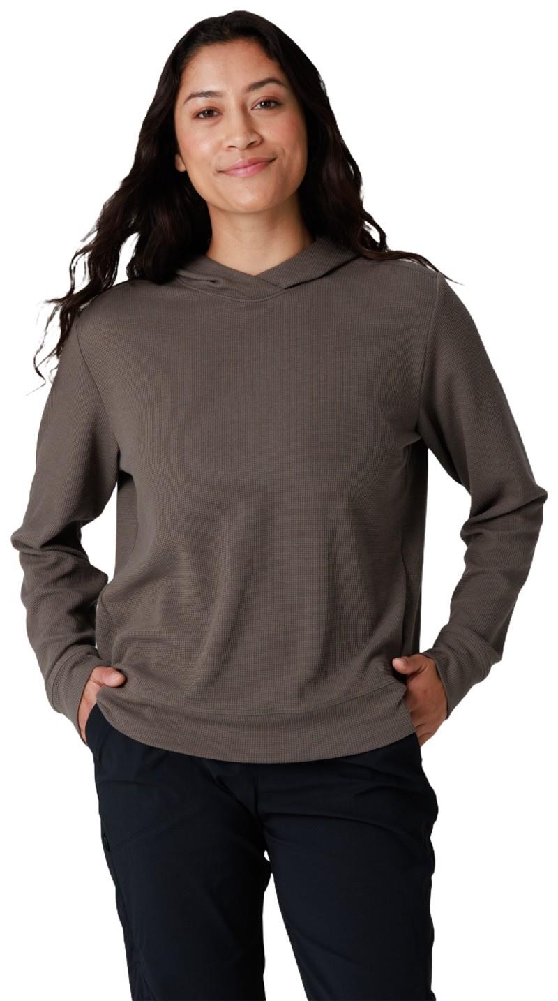Eclipse Waffle Hoodie - Womens - gravel 1