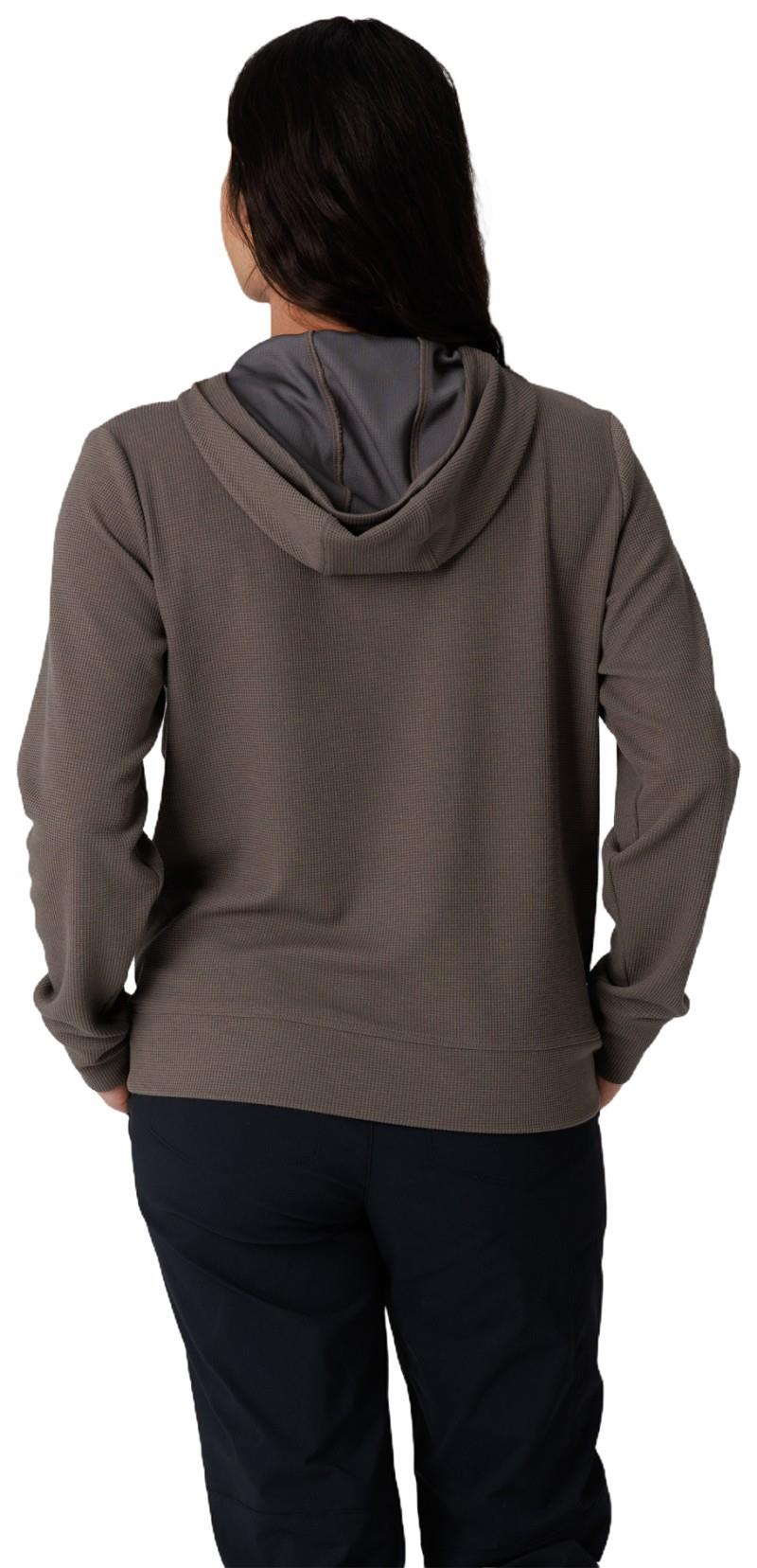 Eclipse Waffle Hoodie - Womens - gravel 1