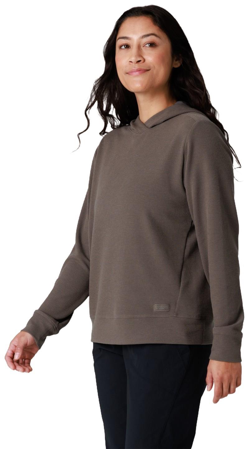 Eclipse Waffle Hoodie - Womens - gravel 1