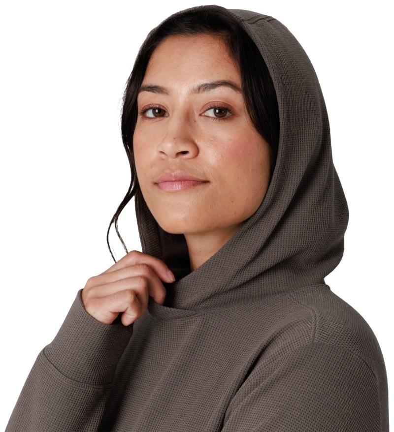 Eclipse Waffle Hoodie - Womens - gravel 1