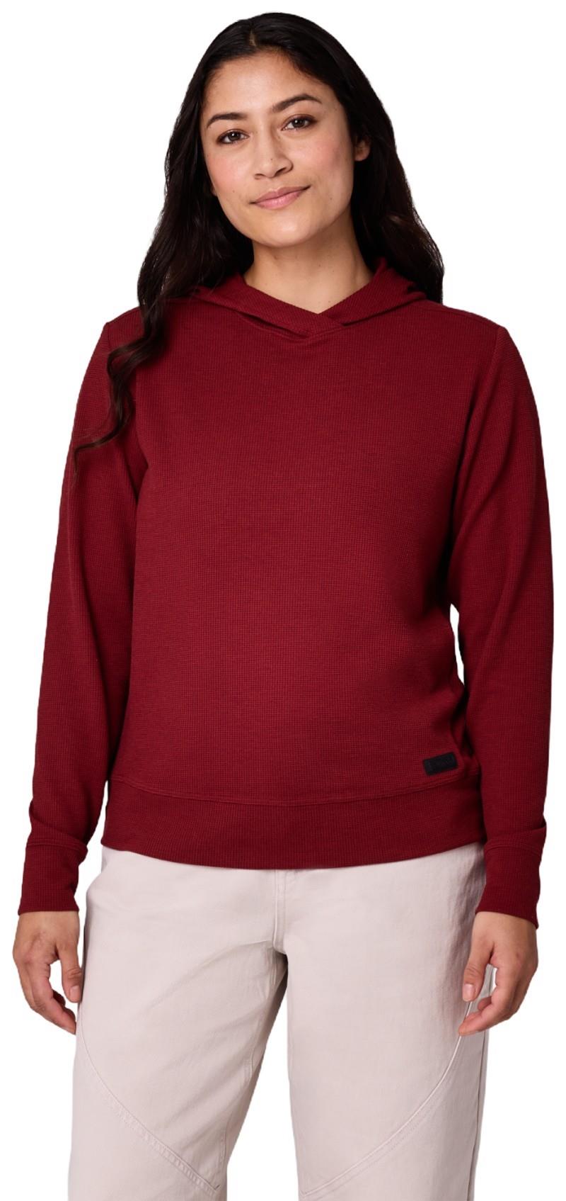 Eclipse Waffle Hoodie - Womens - vermillion 1
