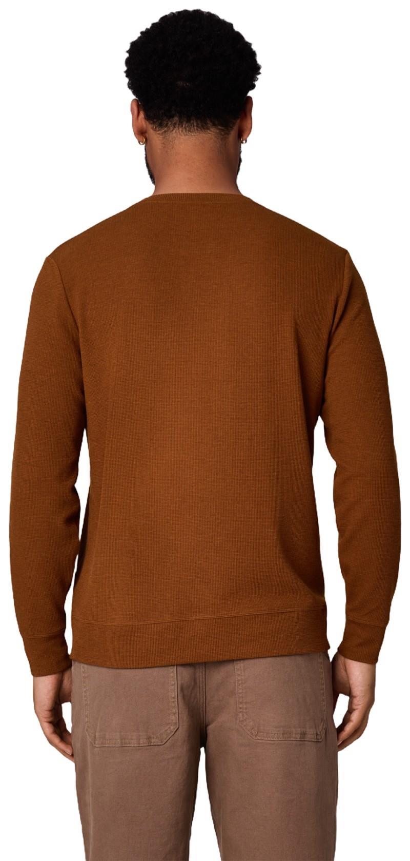 Eclipse Waffle LS Henley - Mens - pecan 1