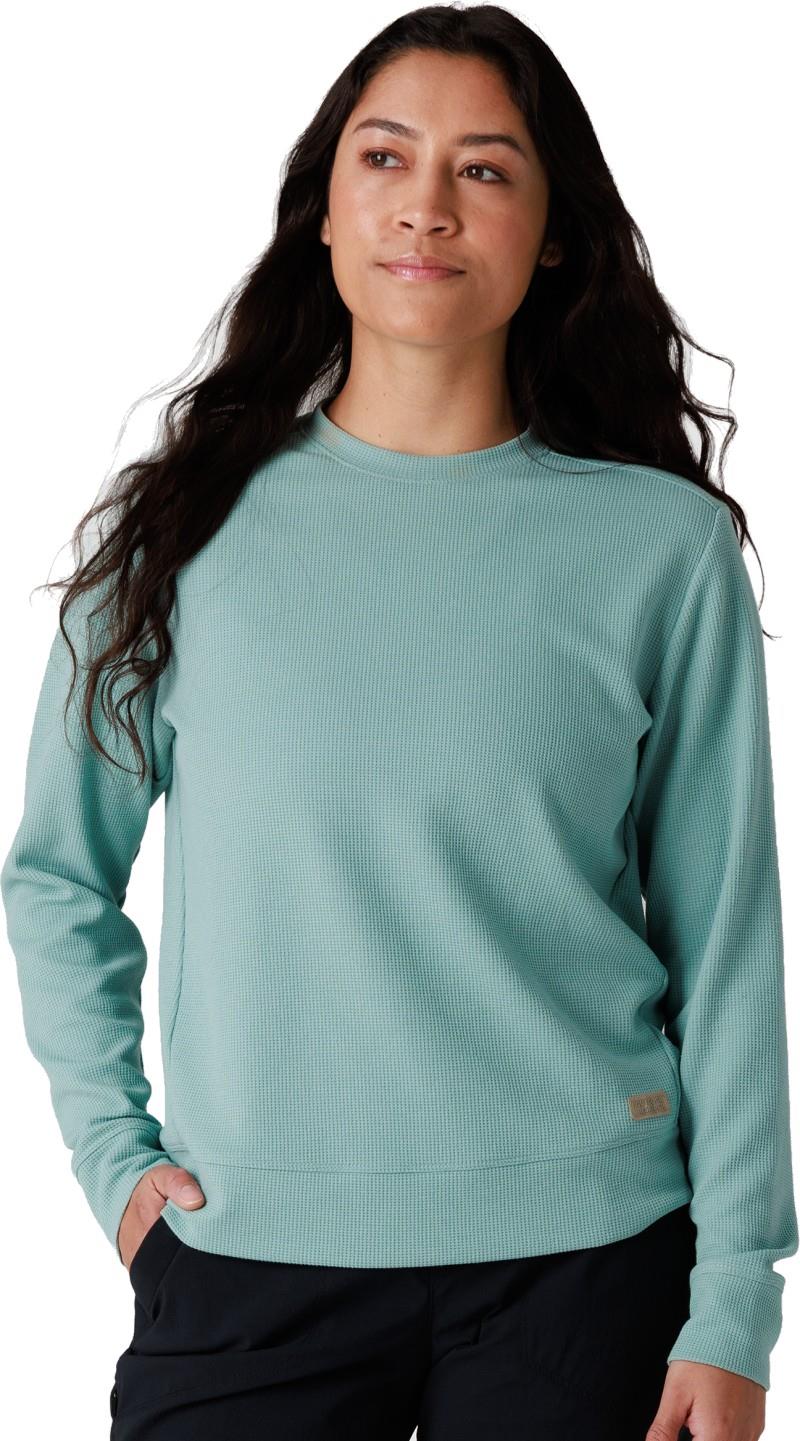 Eclipse Waffle LS Tee - Womens - thyme 1