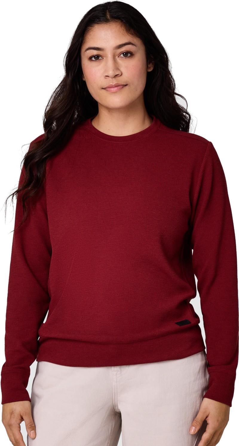 Eclipse Waffle LS Tee - Womens - vermillion 1