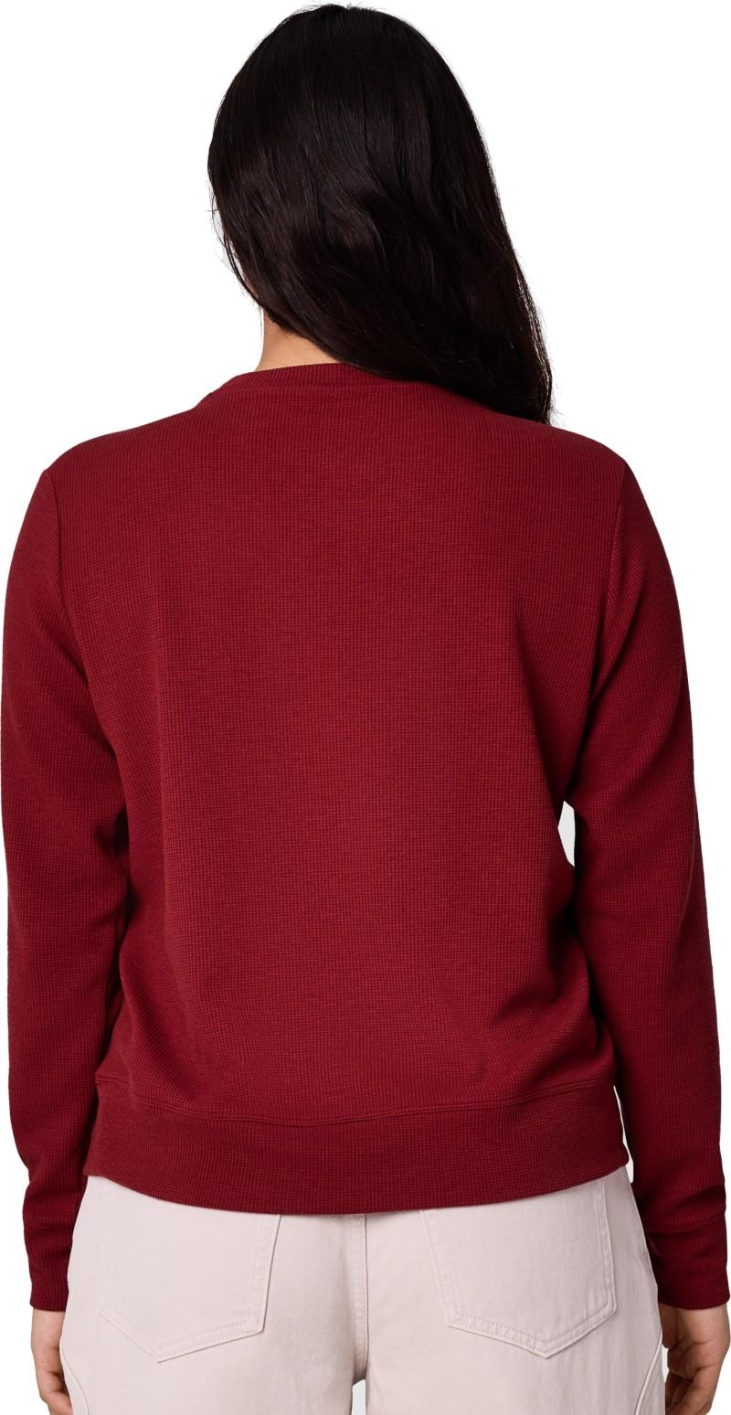 Eclipse Waffle LS Tee - Womens - vermillion 1