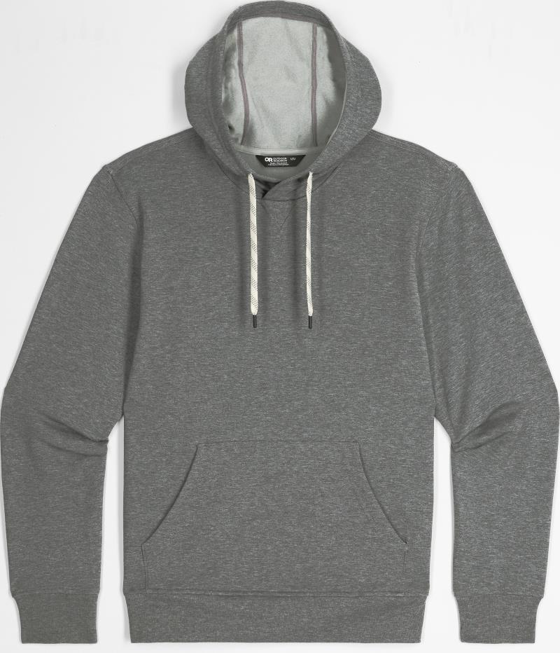 Essential Fleece Pullover Hoodie - Mens - Grey Heather 1
