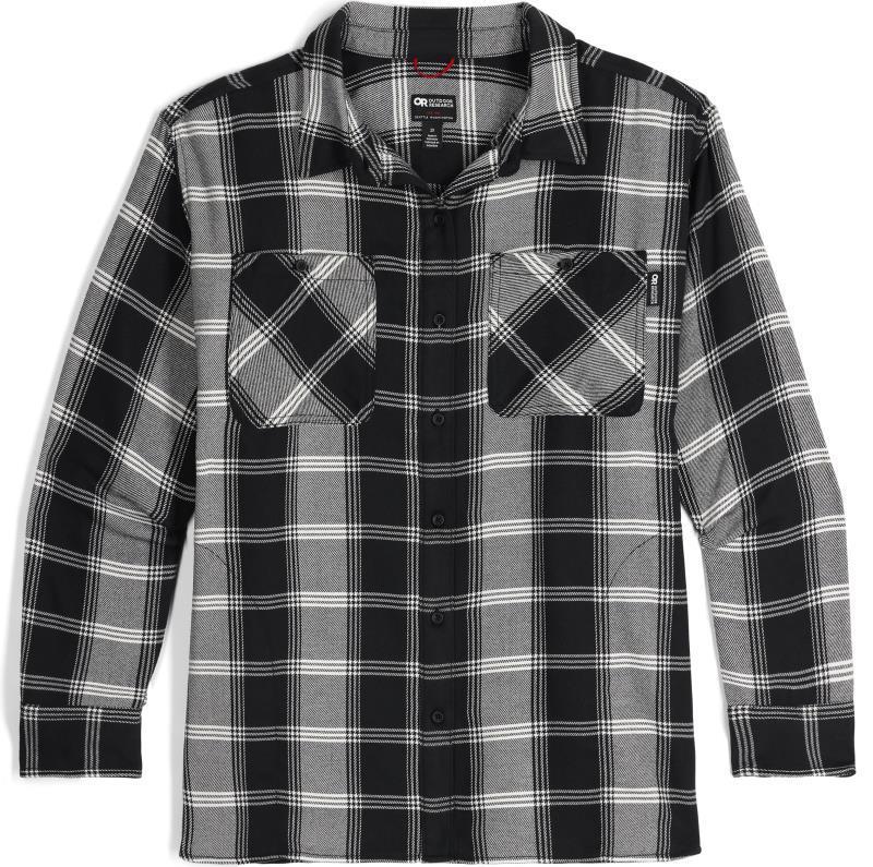 Feedback Flannel Twill Shirt, Plus - Womens - Black Plaid 1