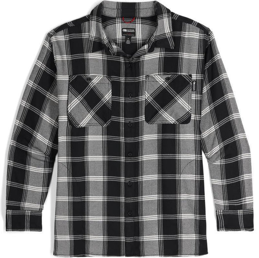 Feedback Flannel Twill Shirt, Plus - Womens - Black Plaid 1